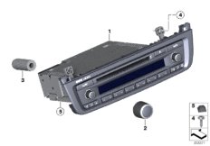 Радиоприемник BMW Business CD для BMW F20 120dX N47N (схема запасных частей)