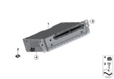 Радиоприемник BMW Professional CD для BMW F20 M135i N55 (схема запасных частей)