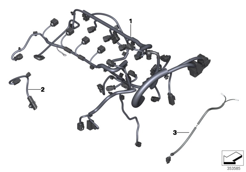 Жгут проводов форсунки / зажигание для MINI R55N Coop.S JCW N14 (схема запчастей)