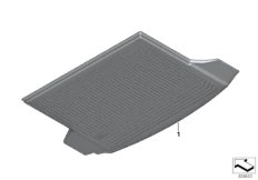 Мультифункц. напольн. коврик со скл. ящ. для BMW F13N 640d N57Z (схема запасных частей)
