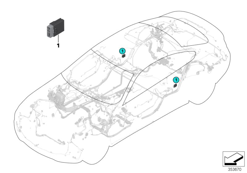 Блок управления модулем LCPA для BMW F32 440i B58 (схема запчастей)