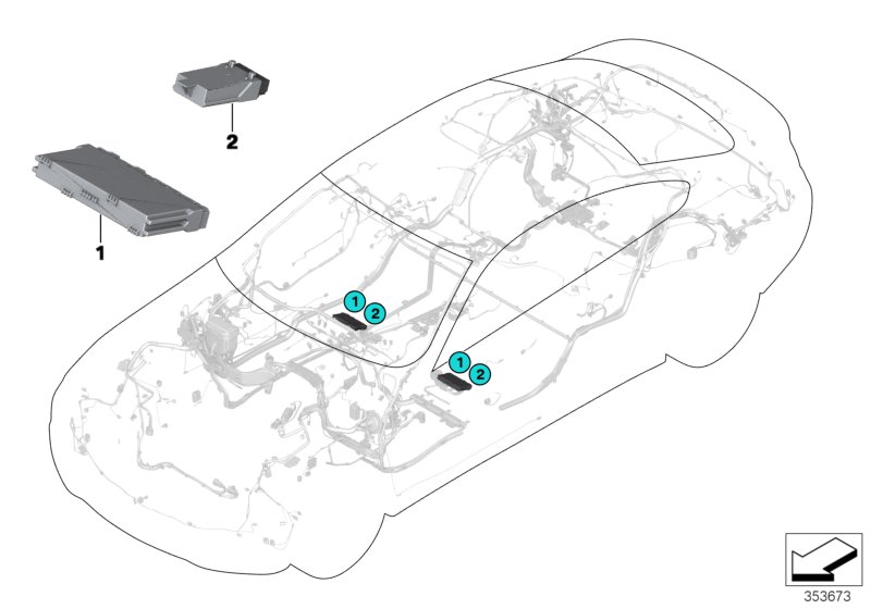 Блок управления модуля сиденья для BMW F23 M235i N55 (схема запчастей)