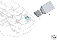 ЭБУ модуля подключения электрооб.прицепа для BMW F02 730Li N52N (схема запасных частей)