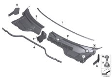 Обшивка обтекателя Наруж для BMW R55N Cooper N16 (схема запасных частей)