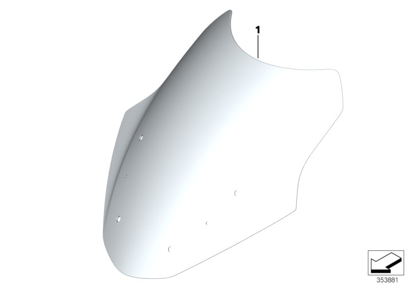 Ветрозащитный щиток Komfort для MOTO K52 R 1200 RT (0A03, 0A13) 0 (схема запчастей)