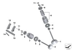Клапаны с пружинами для MOTO K47 S 1000 R (0D02, 0D12) 0 (схема запасных частей)