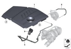 Вакуумная сист.управл.турбонагнетателем для BMW F21N 120i N13 (схема запасных частей)