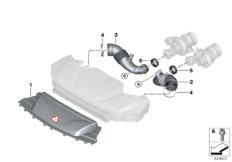 Воздуховод для BMW F16 X6 50iX 4.0 N63N (схема запасных частей)