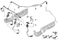 Клапан вентиляции топливного бака для BMW F10N 550i N63N (схема запасных частей)