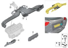 Вентиляционный канал для BMW I15 i8 B38X (схема запасных частей)