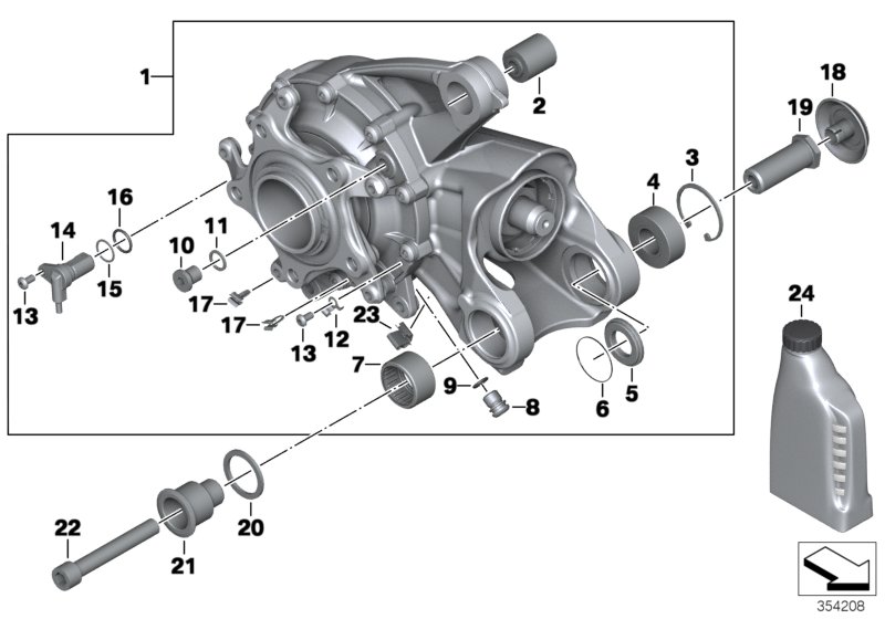 Угловой редуктор,Integral ABS,поколен.2 для MOTO K40 K 1300 S (0508,0509) 0 (схема запчастей)