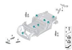 Детали антенны комфортного доступа для BMW I01N i3 120Ah IB1 (схема запасных частей)