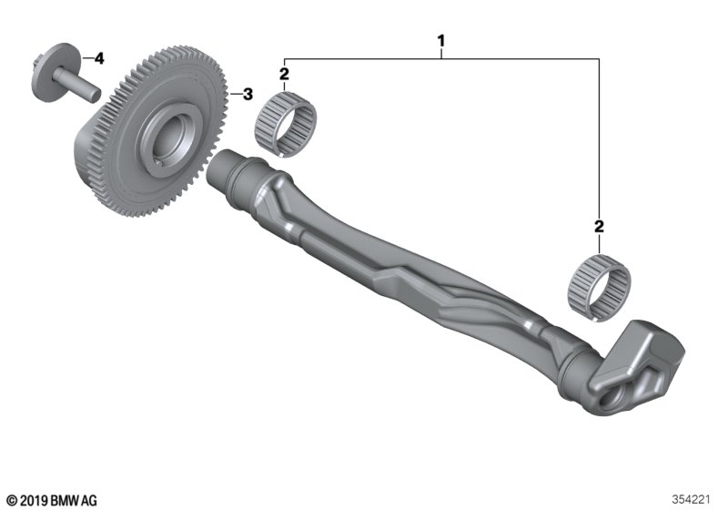 Балансир кривошипно-шатунного механизма для BMW M13 Zinoro 60H/100H B38X (схема запчастей)