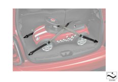 Ремни для багажника для BMW F56 One B38 (схема запасных частей)