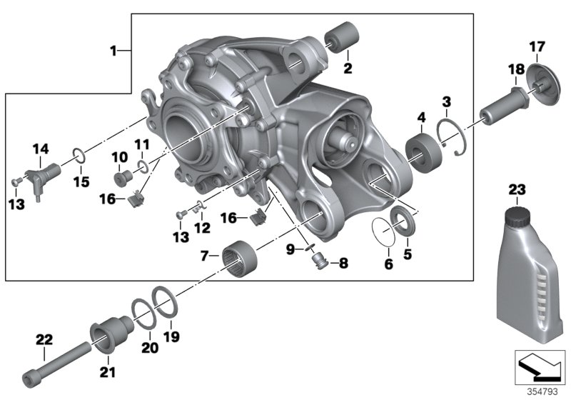 Угловой ред., Integral ABS, поколение 1 для MOTO K44 K 1200 GT (0587,0597) 0 (схема запчастей)