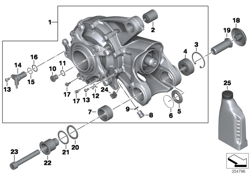 Угловой редуктор,Integral ABS,поколен.2 для MOTO K44 K 1300 GT (0538,0539) 0 (схема запчастей)