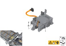 Предохран.блок высоковольтн.накопителя для BMW I01N i3s 94Ah Rex XB4 (схема запасных частей)