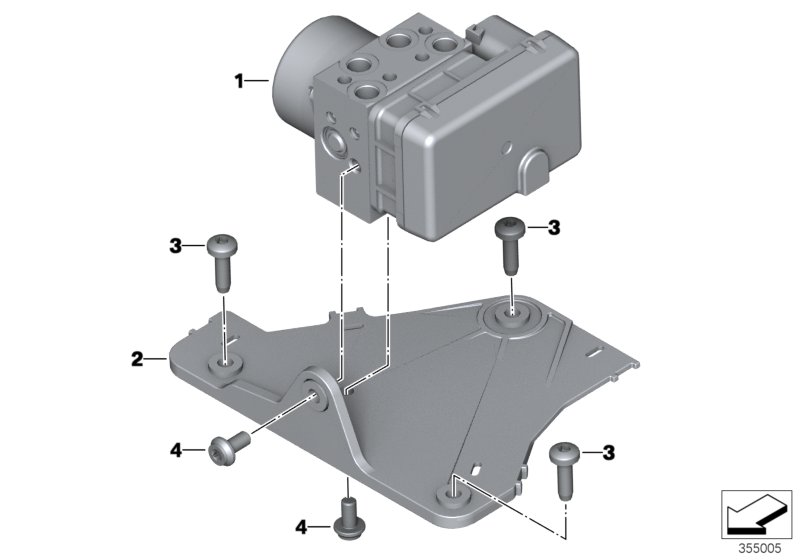 Модулятор давления ABS для MOTO K17 C evolution (0C03) 0 (схема запчастей)