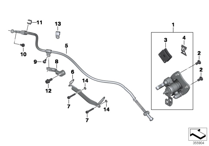 Стояночный тормоз для MOTO K18 C 650 Sport 16 (0C04, 0C14) 0 (схема запчастей)