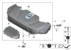 Глушитель шума всас./смен.элем.фил./HFM для BMW F15 X5 50iX 4.4 N63N (схема запасных частей)