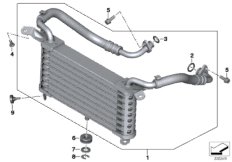 Масляный радиатор для BMW K60 HP4Race (0E31, 0E33) 0 (схема запасных частей)