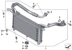 Масляный радиатор для BMW K49 S 1000 XR (0D03, 0D13) 0 (схема запасных частей)
