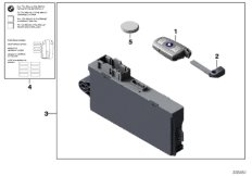 Дистанционное радиоуправление для BMW F10N 530dX N57N (схема запасных частей)