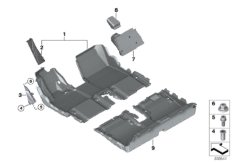 облицовка днища для BMW I01 i3 60Ah IB1 (схема запасных частей)