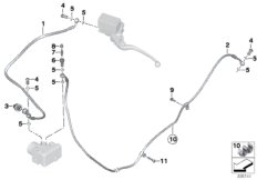 Трубопроводы тормозного привода ABS Зд для MOTO K17 C evolution (0C03) 0 (схема запасных частей)