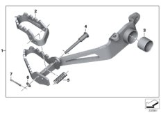 Педаль тормоза, регулируемая для BMW K80 F 750 GS (0B08, 0B18) 0 (схема запасных частей)