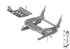 Каркас подушки переднего сиденья для BMW I12N i8 B38X (схема запасных частей)