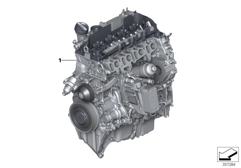 Силовой агрегат для BMW F32 420dX N47N (схема запчастей)