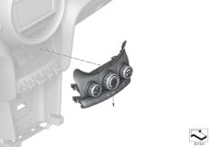 Панель управления кондиционера для BMW F57 Cooper S B48 (схема запасных частей)