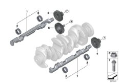 Балансир кривошипно-шатунного механизма для BMW F31N 320d B47 (схема запасных частей)