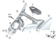 Кожух топливного бака для BMW K19 C 650 GT 16 (0C05, 0C15) 0 (схема запасных частей)