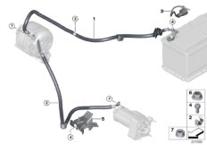 Провод батареи/провод стартера для BMW F54 Cooper S ALL4 B48 (схема запасных частей)