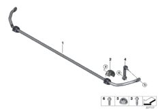 стабилизатор задний для BMW F57 Cooper S B46 (схема запасных частей)