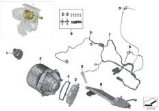 Электрические детали кондиционера для BMW I01 i3 94Ah Rex IB1 (схема запасных частей)