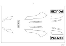 Наклейка Спецавтомобиль для BMW R13 F 650 GS 04 (0175,0185) 0 (схема запасных частей)