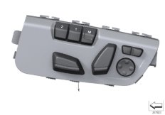 Переключ.регулир.сиденья ВОД с ф.памяти для BMW F82 M4 GTS S55 (схема запасных частей)