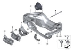 Крепление КПП для BMW F15 X5 25d B47 (схема запасных частей)
