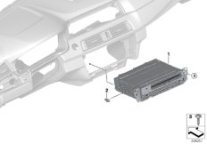 Базовое головное устройство Media для BMW F11N 535dX N57Z (схема запасных частей)
