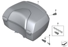 Верхний контейнер для багажа для MOTO K52 R 1200 RT (0A03, 0A13) 0 (схема запасных частей)