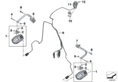 Дооснащение светодиодными доп.фарами для BMW K52 R 1250 RT 19 (0J61, 0J63) 0 (схема запасных частей)