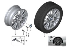 Л/c диск BMW с радиальн.спицами 388-18'' для BMW F21 120d N47N (схема запасных частей)