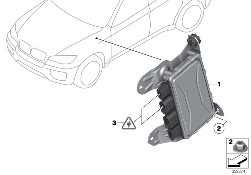 ЭБУ активного рулевого управления для BMW E70N X5 50iX N63 (схема запчастей)