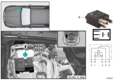 Реле клапана управления кол-вом K6342 для BMW RR5 Wraith N74R (схема запасных частей)