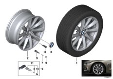 Л/с диск BMW турбинный дизайн 415 - 18'' для BMW F36N 418d B47 (схема запасных частей)
