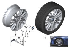 Л/c диск BMW M со звезд.спиц. 403 - 19'' для BMW F36N 430d N57N (схема запасных частей)