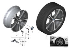 Л/c диск BMW со звезд.спиц. 407 - 19'' для BMW F31N 335dX N57Z (схема запасных частей)
